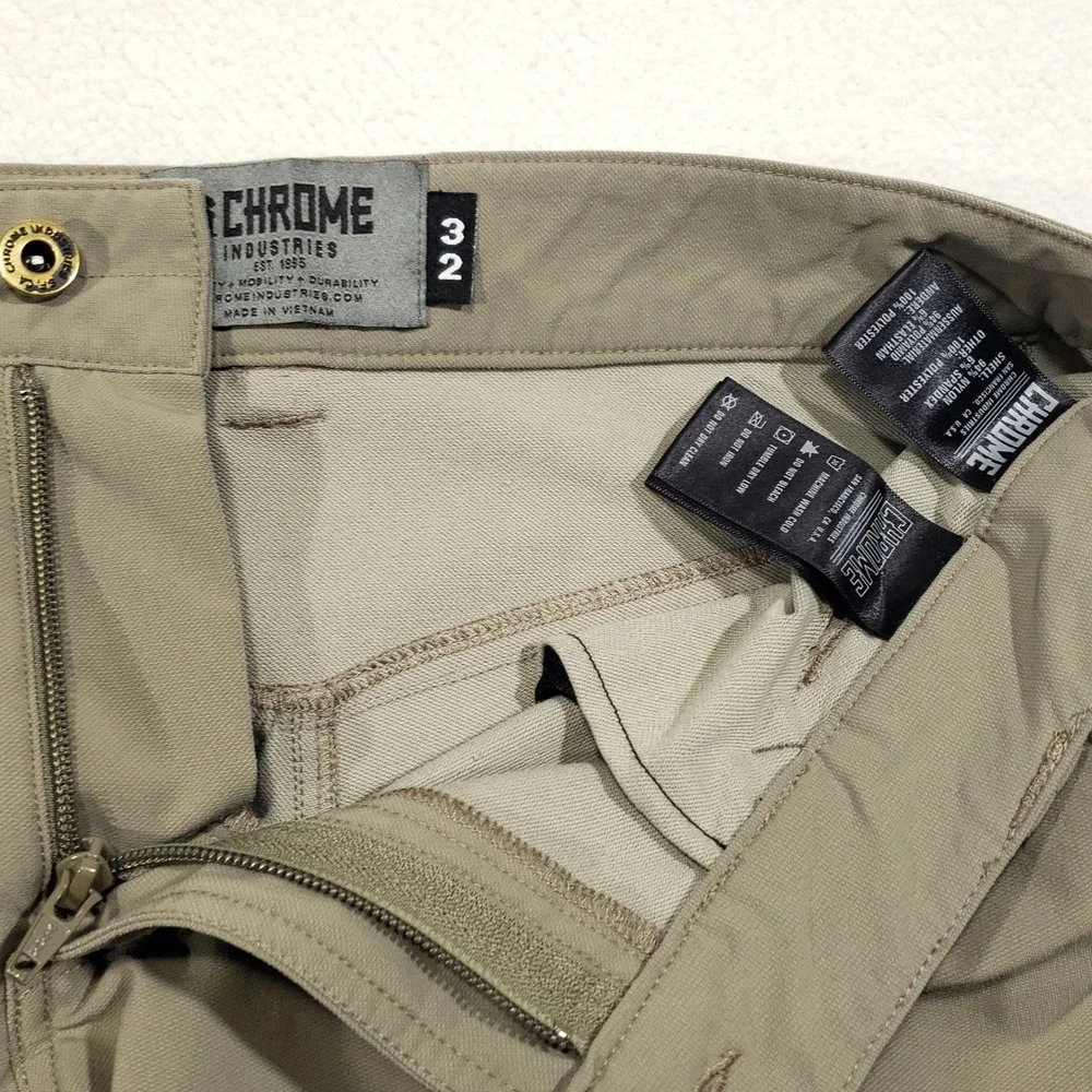Chrome Industries Shorts Men 32 Tan Stretch Cycling Utility 000541 121516